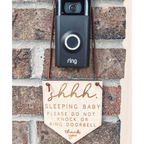 Please Do Not Knock or Ring Doorbell, Door Sign, Do Not Disturb Sign, Sleeping Baby Sign, Baby Sleeping Don’t Knock Doorbell Sign