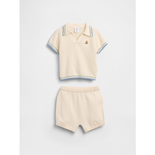 Baby Sweater Polo Outfit Set