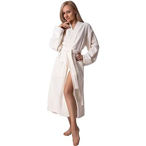 BAGNO MILANO Women's Robe, Certified Organic Turkish Cotton Kimono Bathrobe for Women