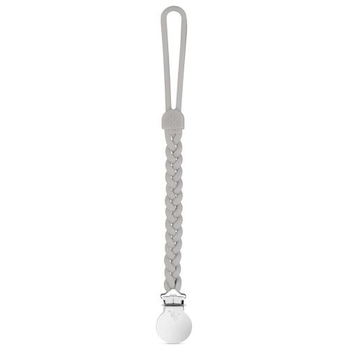 Ryan & Rose Cutie Clip Braiden Pacifier Clip - Braided Silicone (Slate)
