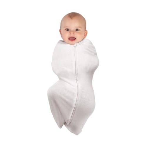 Babystudio Swaddle Pouch Newborn Infant Breathable Bamboo Bright White 0-3m