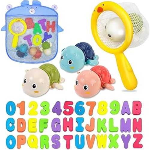 Bath Toys Kids Age 1-3 - Foam Bath Letters And Numbers Abc Alphabet Learning Toys Bathtub Toys Toddlers 2-4 Water Pool Shower Tub Toy Babies Infant 6-9-12-18-24 Months Gifts For 1-6 Year Old Boy Girl