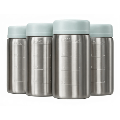 Papablic Stainless Steel Breast Milk Storage Bottles (4-Pack)