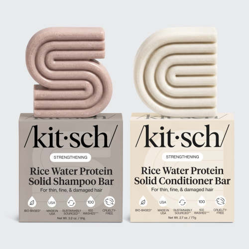 Rice Water Shampoo & Conditioner Bar Combo for Hair Growth | KITSCH