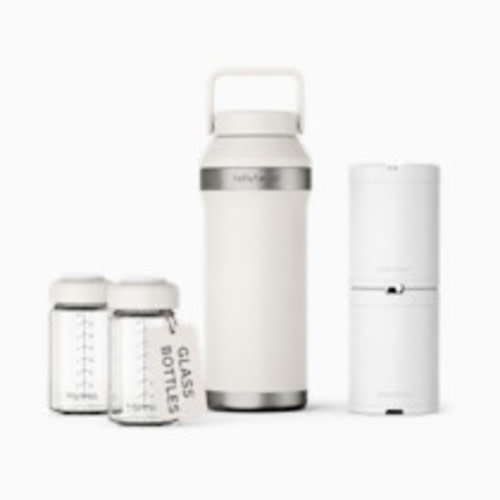 Baby Brezza Portable Breastmilk Cooler with Glass Bottles - White