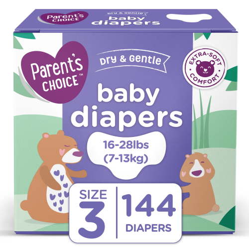 Parents Choice Sz3 Value 144ct Diapers HSA/FSA Eligible