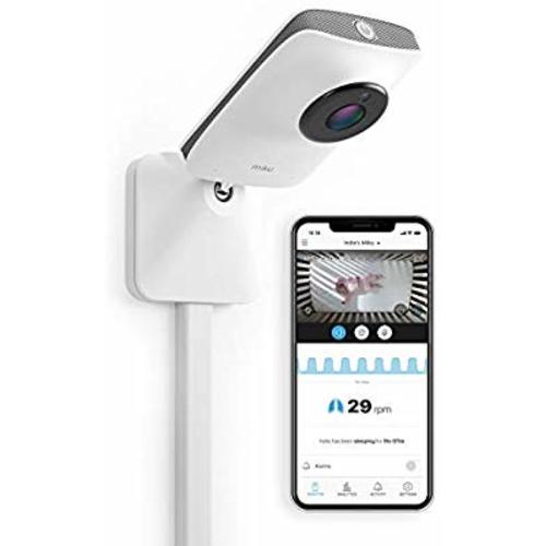 Miku Smart Baby Monitor - Breathing & Movement Monitor - HSA/FSA Approved - Real-Time Breathing & Sleep Tracking - HD Video & Audio, Night Vision, Two-Way Talk, Sound, Humidity & Temperature