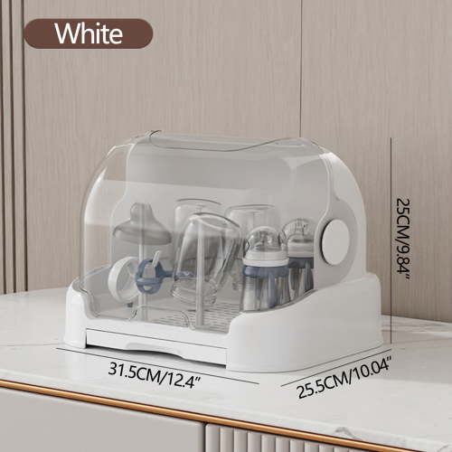 Baby Bottle Drying Rack Dust-proof Organizer With Cover Bottle Storage With Removable Drip Tray Nursing Baby Bottle Storage Countertop Maternal And Child Care Products