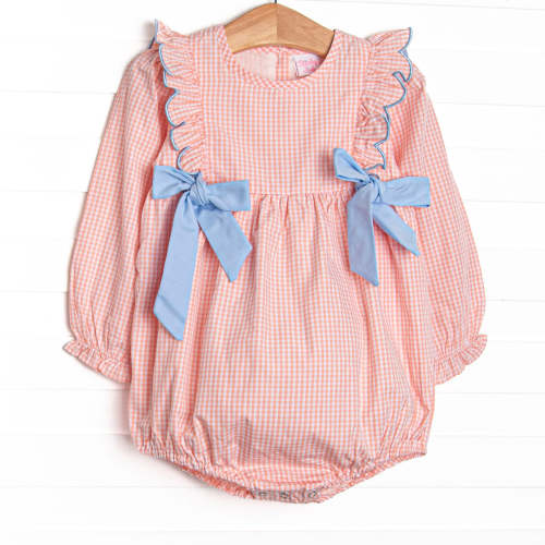 Sweet As A Peach Side Tie Bubble, Orange – Stitchy Fish