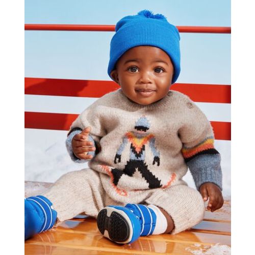 Baby Ski Graphic Sweater Romper