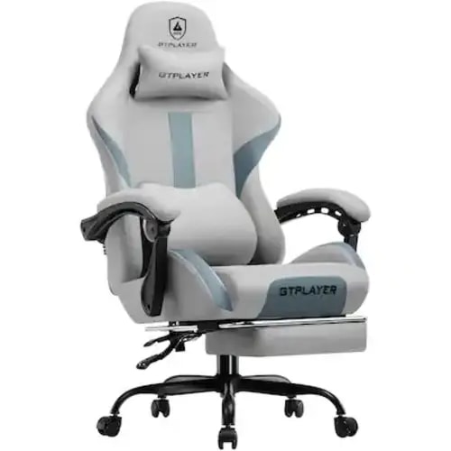 GTPlayer - Gaming Chair Breathable Fabric Ergonomic Computer Desk Chair - Gray