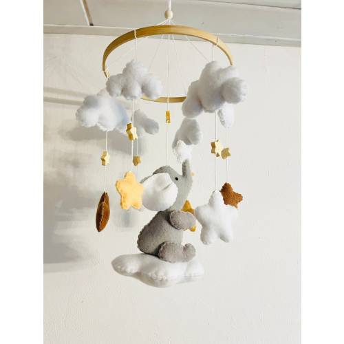 Baby Mobile Elephant Natural Star