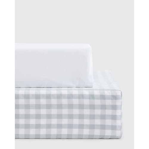 Organic Percale Gingham Crib Sheet 2-Pack