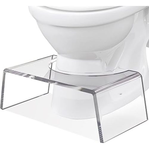 Clear Acrylic Step Stool for Kids - Potty Training Aid, Modern Foot Stool for Toddlers, Children Bathroom & Toilet Chair | 7.5'' High