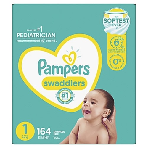 Pampers® Swaddlers™ 164-Count Size 1 Pack DiapersPampers® Swaddlers™ 164-Count Size 1 Pack DiapersChange Options