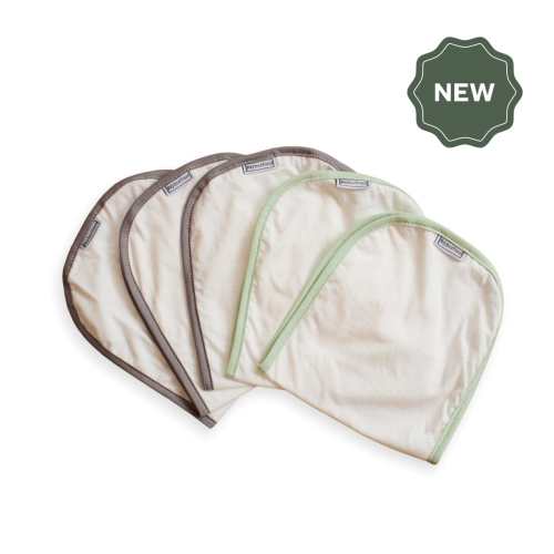 Breathable 100% Organic Cotton Burp Cloth 5 Pack