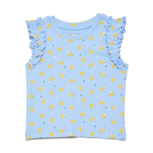 Wonder Nation Baby Girls Tee with Flutter Sleeves, Sizes 0-24 Months