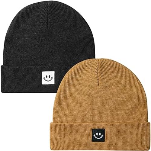 Paladoo 2Pack Baby Beanie Knit Toddler Hat for Girls Boys 0-8 Years