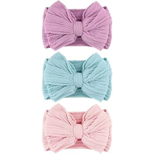 Baby Bows Headbands Nylon Baby Girl Headbands Soft Handmade Hairbands Toddler Hair Accessories for Girls Baby Newborn Infant Kids