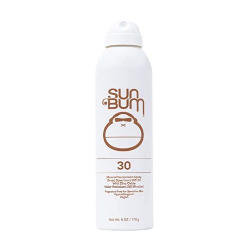 Sun Bum Mineral SPF 30 Sunscreen Body Spray - Water-Resistant Broad Spectrum Moisturizing Sunscreen with Vitamin E - Hawaii 104 Act Compliant (Made without Octinoxate & Oxybenzone) - 6 oz