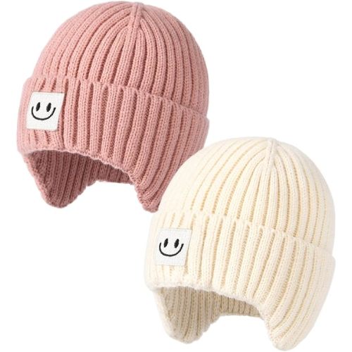 FURTALK Baby Beanie Toddler Winter Warm Hat Infant Soft Fleece Lined with Earflap Cute Knit Kids Caps