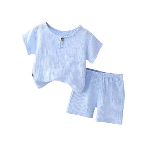 Baby Boy Summer Clothes Summer Toddler Kids Baby Boys Set Casual Solid Crepe Gauze T-Shirt Short Sleeve Shorts Set Baby Boy Clothes 12-18 Months Baby Boy Summer Outfit - Walmart.ca