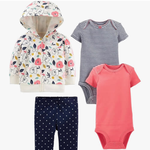 Simple Joys by Carter's baby-girls 4-piece Jacket, Pant, and Bodysuit Set