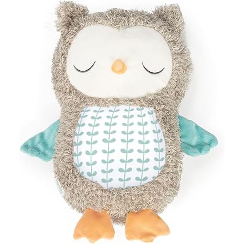Ingenuity Snuggle Sounds Musical Bluetooth Soothing Plush Toy Nally The Owl, Newborn to 36 Months, Unisex