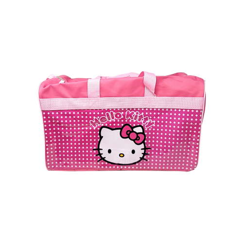 Sanrio Hello Kitty Duffle Bag, Girls Sports Overnight Gym Carry Luggage with PVC Printed Panel