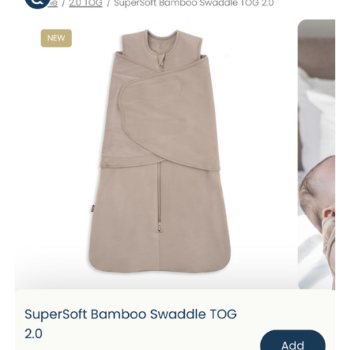 HALO Bamboo Swaddle 2.0 TOG in Mocha | Supersoft Comfort