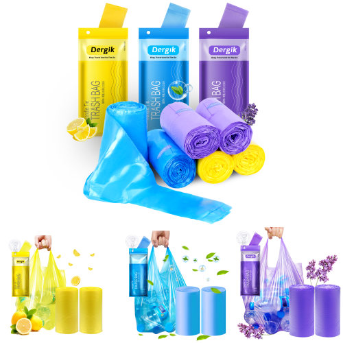 Dergik Large Adult Diaper Disposal Bags (18’’x23’’), 288 Pcs Value Pack, Scented, Elderly Waste Disposable Bags, Baby Dirty Poop Trash, Sanitary Product Disposal, Colorful