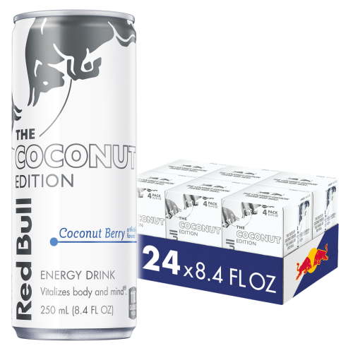 Red Bull Coconut Edition Coconut Berry Energy Drink, 8.4 fl oz, 6 Packs of 4 Cans