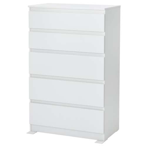 KULLEN 5-drawer chest - white 27 1/2x44 1/8 "
