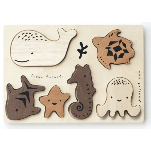 Ocean Animals Wooden Tray Puzzle