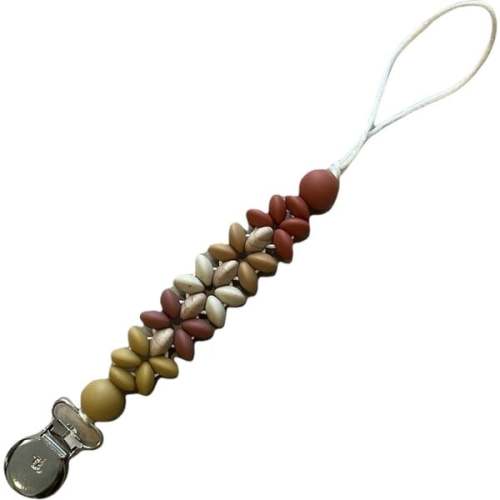 Petite Mila Pacifier & Toy Clip, Oak Bull