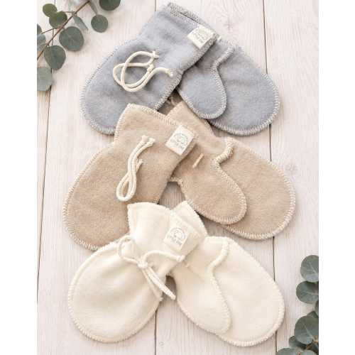 Organic Merino Wool Baby Mittens: Unisex Shower Gift