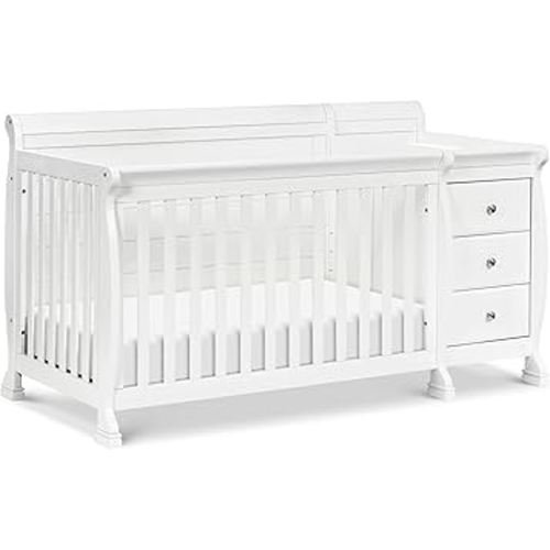 DaVinci Kalani 4-in-1 Convertible Crib and Changer Combo in White