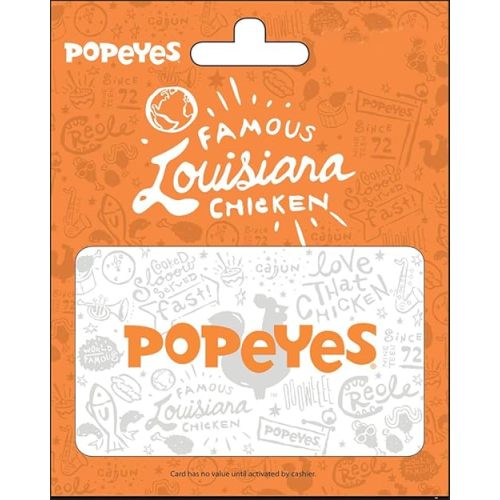 Popeyes Physical Gift Card - $25