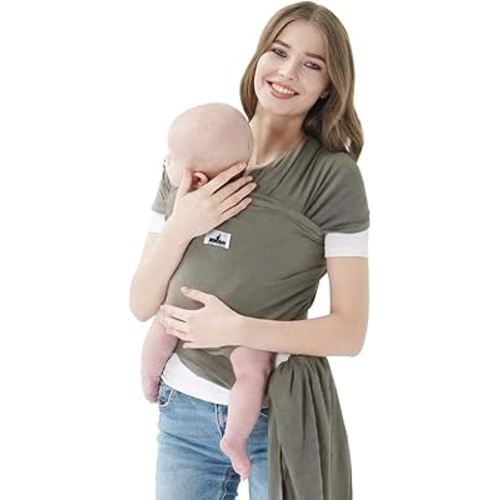 Baby Wraps Carrier, Jeroray Baby Carrier,Hands Free Infant Carrier, Lightweight,Breathable,Softness,Sage Green