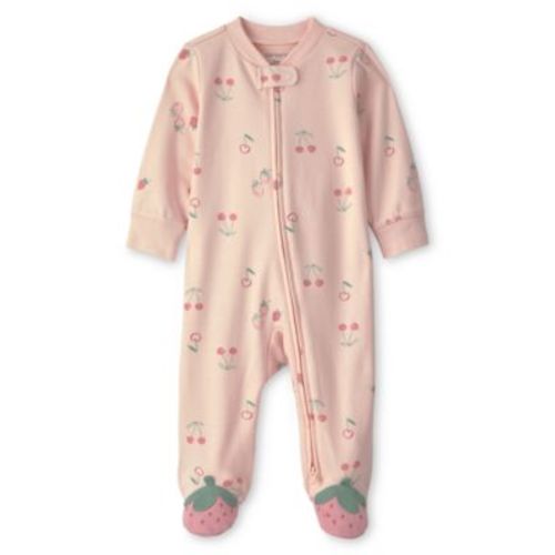 Baby Girl's Strawberry 2-way zip Sleep & Play