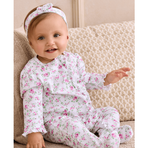 Victorian Roses Zip Footie