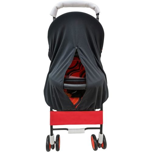 Sun Shade for Baby Strollers (0-6m), UV Sun and Sleep Shade Universal Fit for Baby Travel Size Strollers, Blackout Stroller Cover, Breathable and Stops 99% of The Sun's Rays (UPF50+) Black