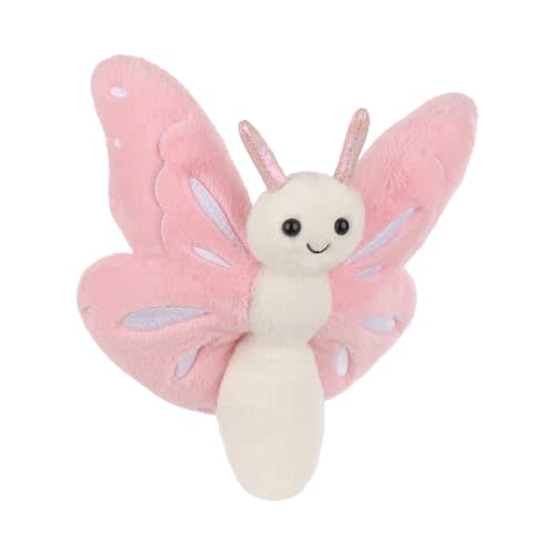 Apricot Lamb Pink Butterfly Plush Stuffed Animals for Kids, Soft Cute Plush Toys for Baby Girl and Boy, Fluffy Pink Butterfly Pink