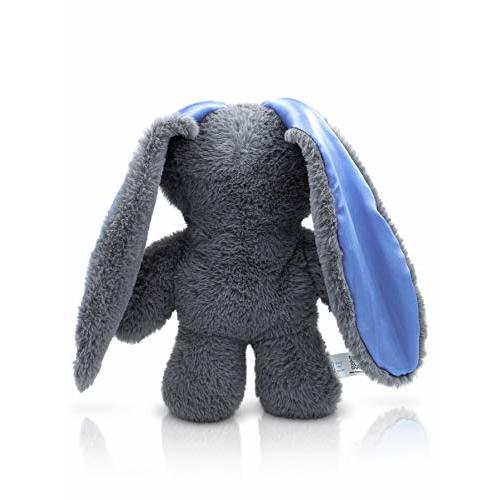 HugMeNow Bunny Plush Stuffed Animal for Boys Therapeutic Calming, Cute Lop-Eared Bunnies for Snuggling, Sleep, Plush Toys for Boys and Girls, 12 inches, Grey Plushie (Blue)