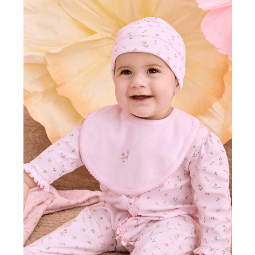 Garden Roses Pink Reversible Bib