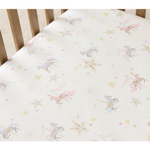Tutu du Monde Carousel Horse Organic Crib Fitted Sheet
