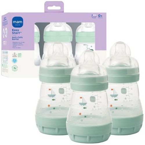 MAM Easy Start Anti-Colic Baby Bottle - Mint - 5oz/3pk