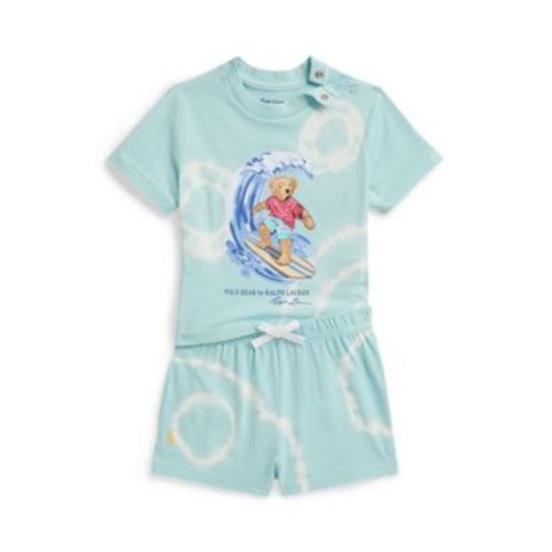 Baby Boys' Polo Bear Tie-Dye Cotton T-Shirt and Shorts, 2-Piece Set