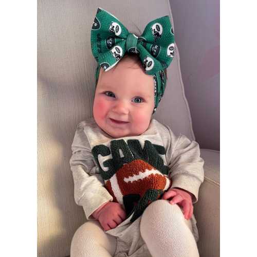 Football NFL Headwrap Bows | NFL Inspired Big Bow Headbands | Oversized Baby Bows | NFL Inspired Baby Hair Accessories