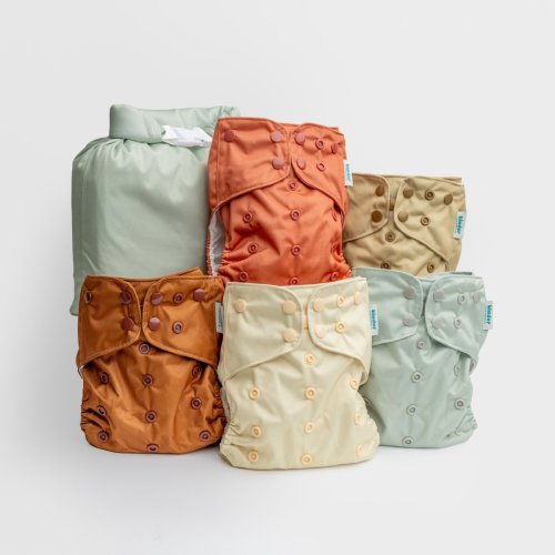 Earth  - Essential Pocket Diaper - Cloth Diaper Starter Bundle - 5 Pack